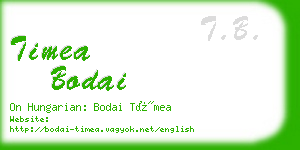 timea bodai business card